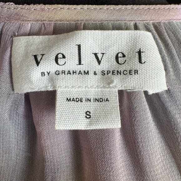 Velvet by Graham & Spencer sheer tie dye purple pink midi dress. Size Small. - Picture 6 of 6